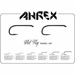 Ahrex FW580/FW581 Wet Fly Hooks -Fly Tying Materials shop 20a0135.3