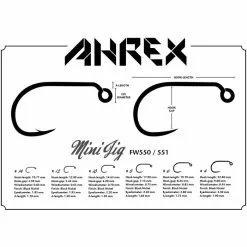 Ahrex FW550/FW551 Mini Jig Hooks -Fly Tying Materials shop 20a0136.3