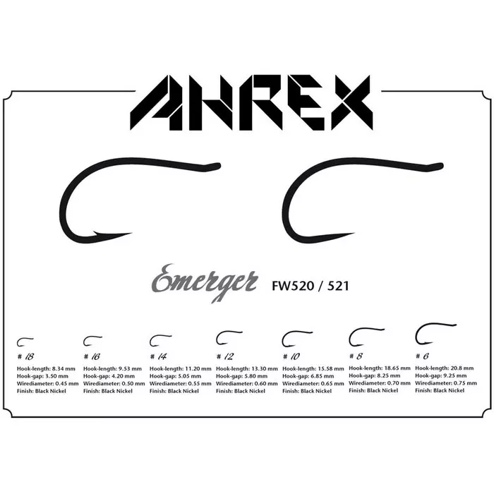 Ahrex FW520/FW521 Emerger Hooks 6 Ahrex FW520/FW521 Emerger Hooks - Image 4