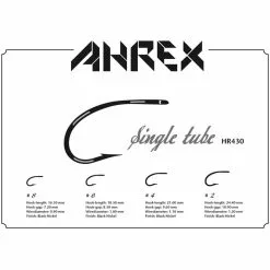 Ahrex HR430 Barbed Tube Single Hooks -Fly Tying Materials shop 20a0153.3