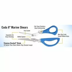 Cuda 8" Marine Shears 10 Cuda 8" Marine Shears -Fly Tying Materials shop f18a0106.01